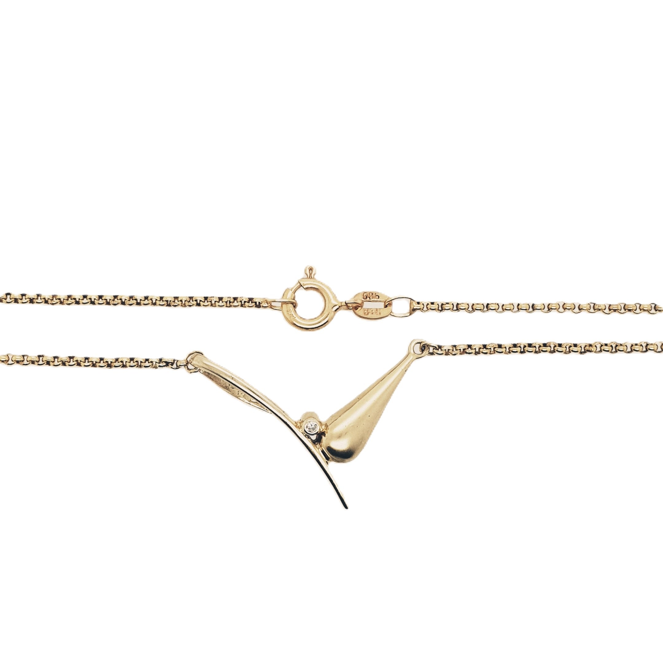Goldkette Brillant 48 cm 585 14kt
