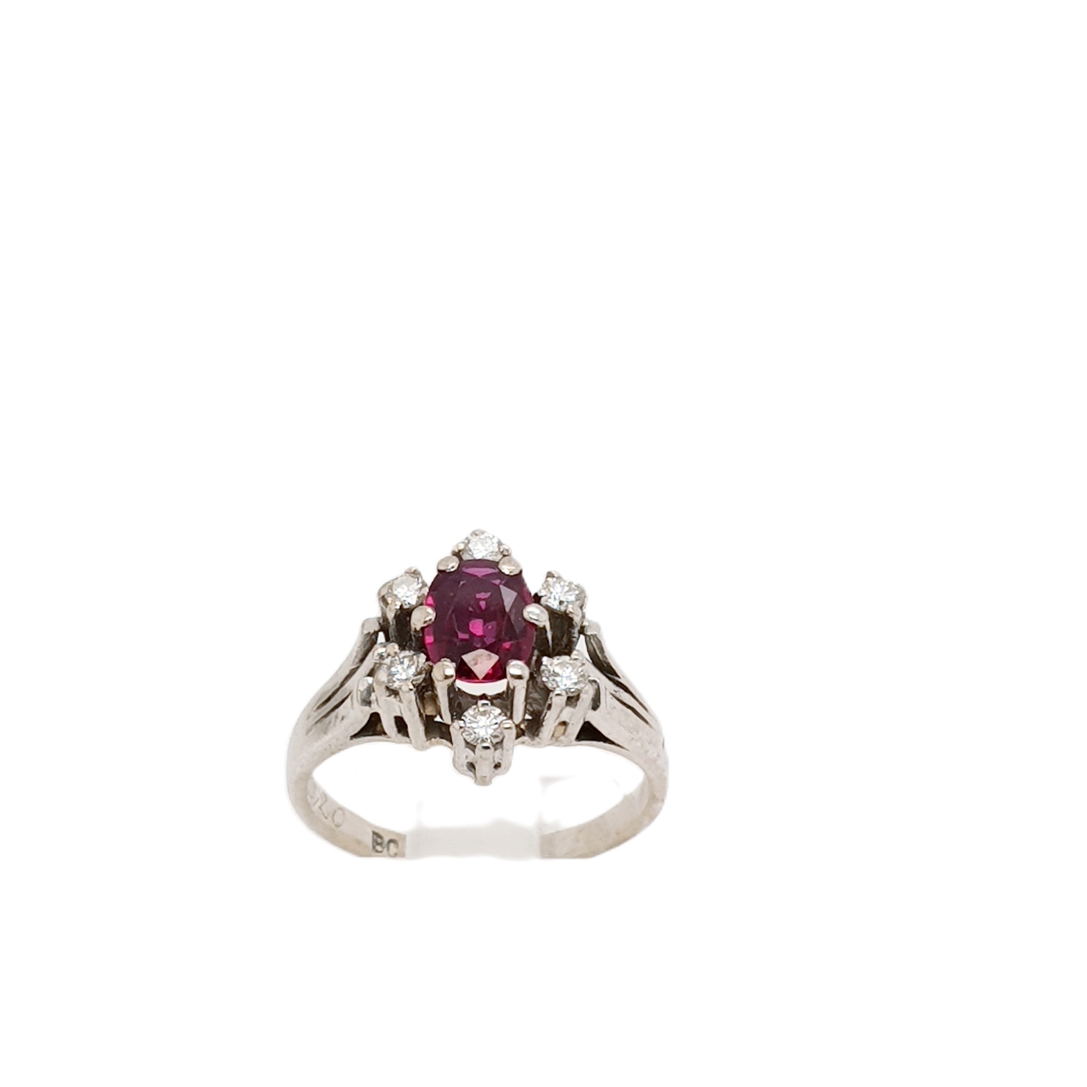 Brillant Rubin Gold Ring 585 14kt Gr.50