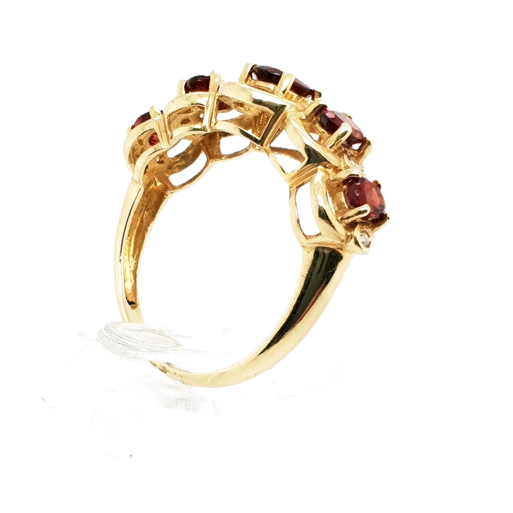 Brillant Granat Gold Ring 585 14kt Gr.56