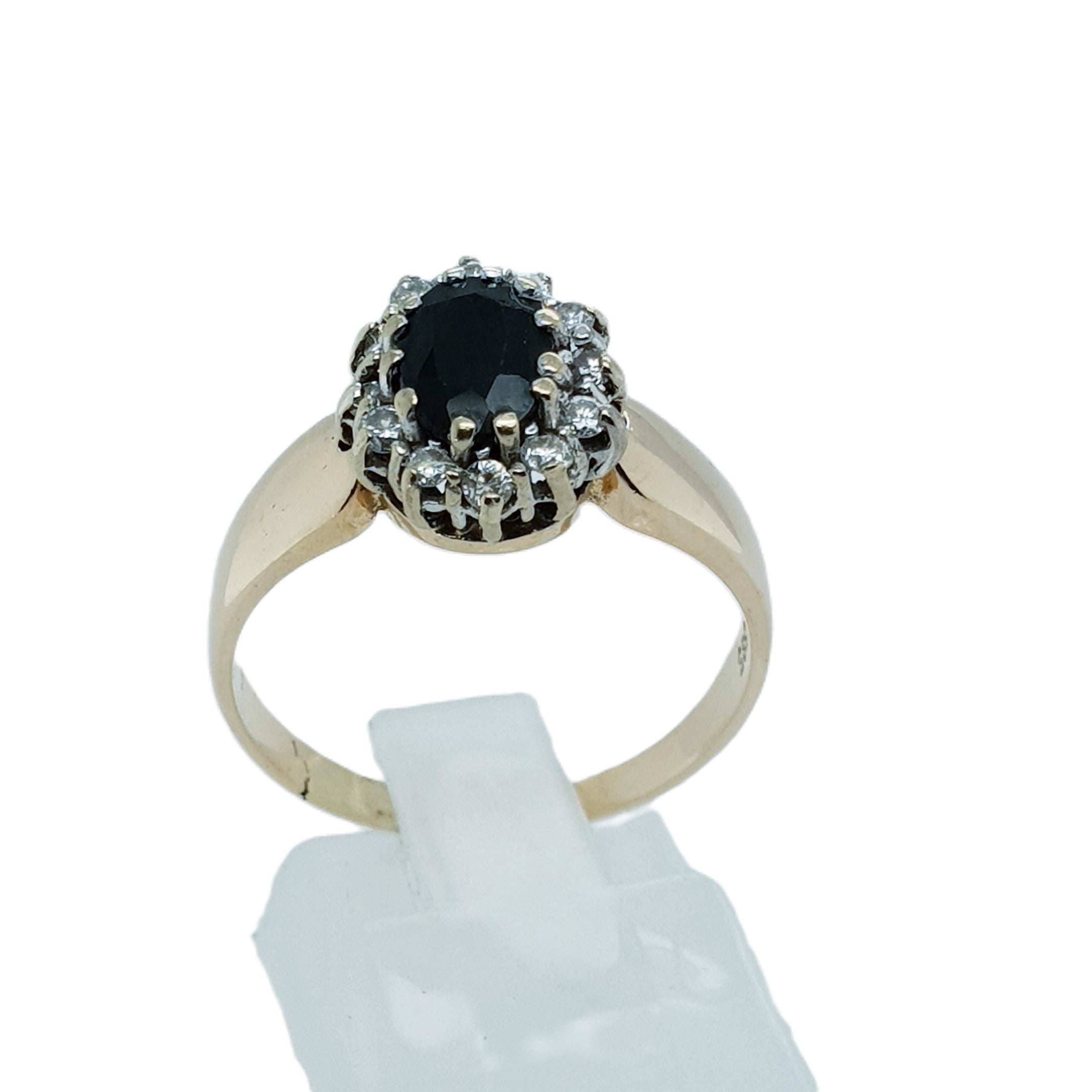Brillant Saphir Gold Ring 585 14kt Gr.58