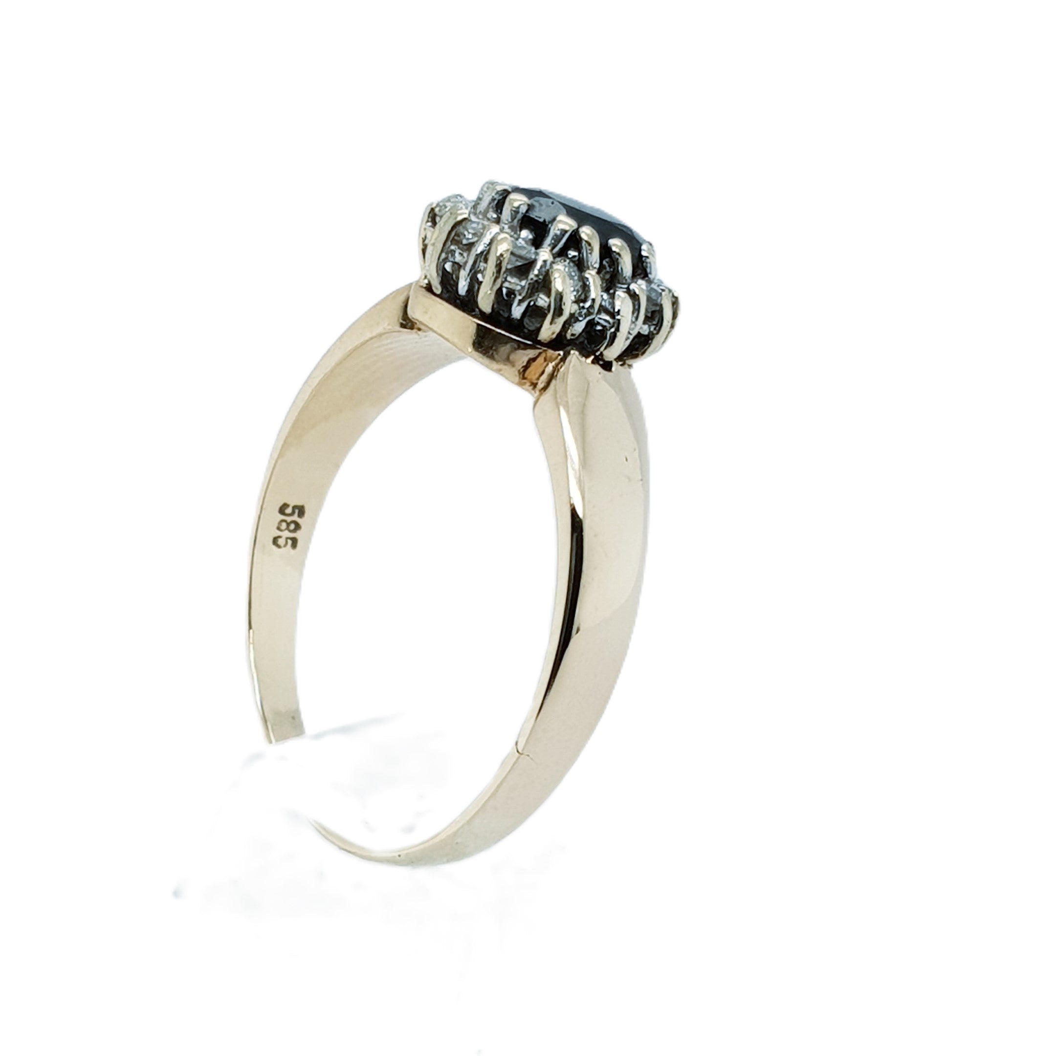 Brillant Saphir Gold Ring 585 14kt Gr.58