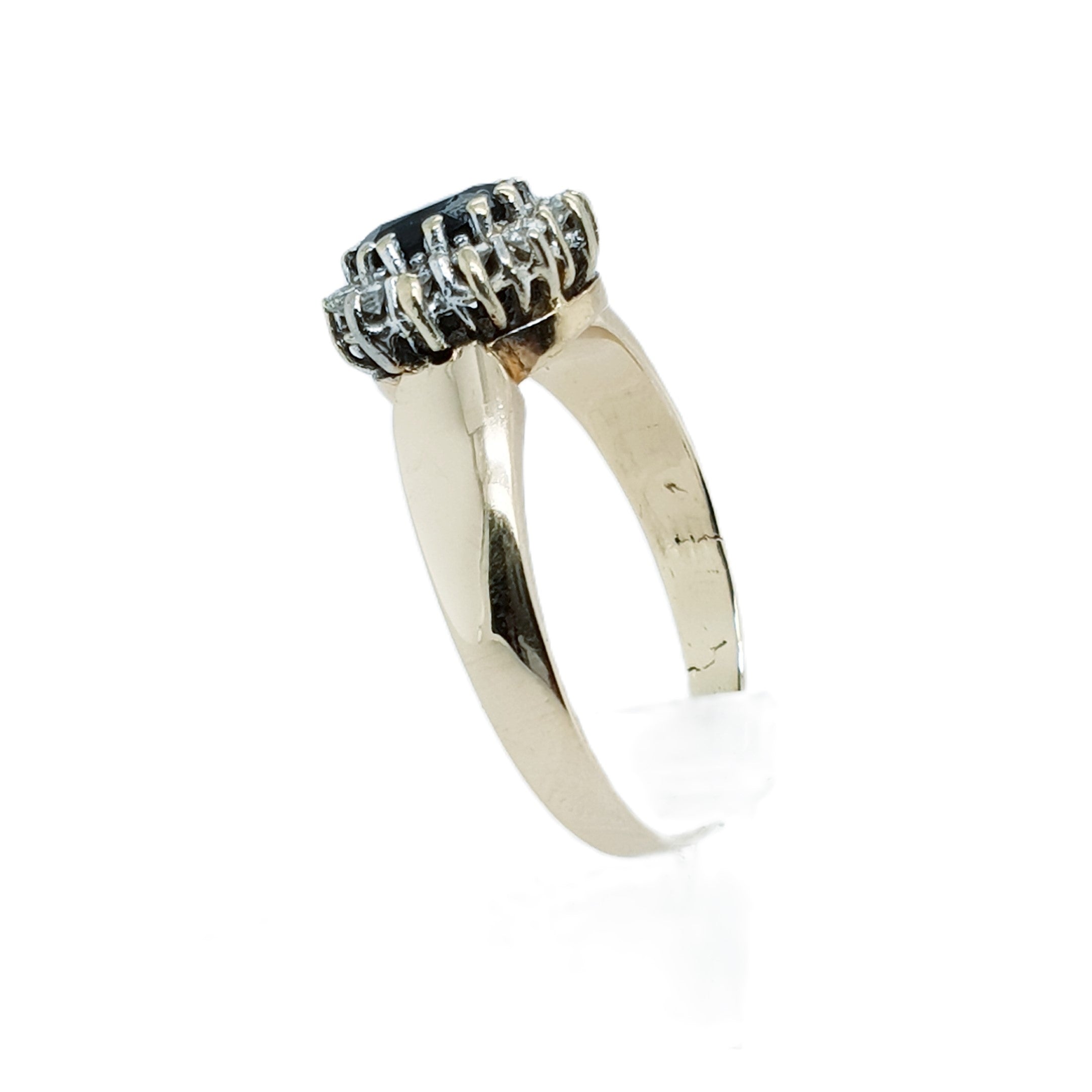 Brillant Saphir Gold Ring 585 14kt Gr.58