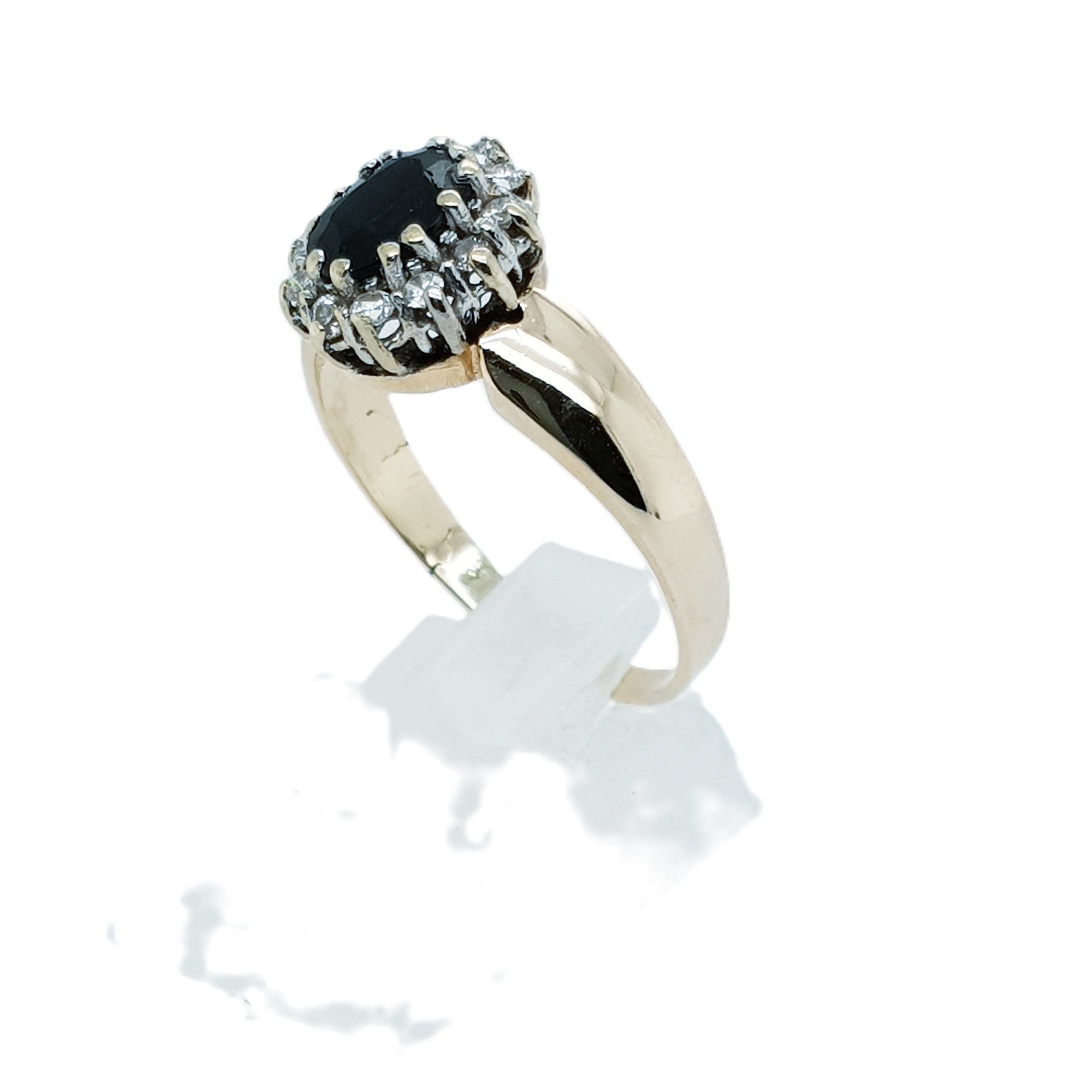 Brillant Saphir Gold Ring 585 14kt Gr.58