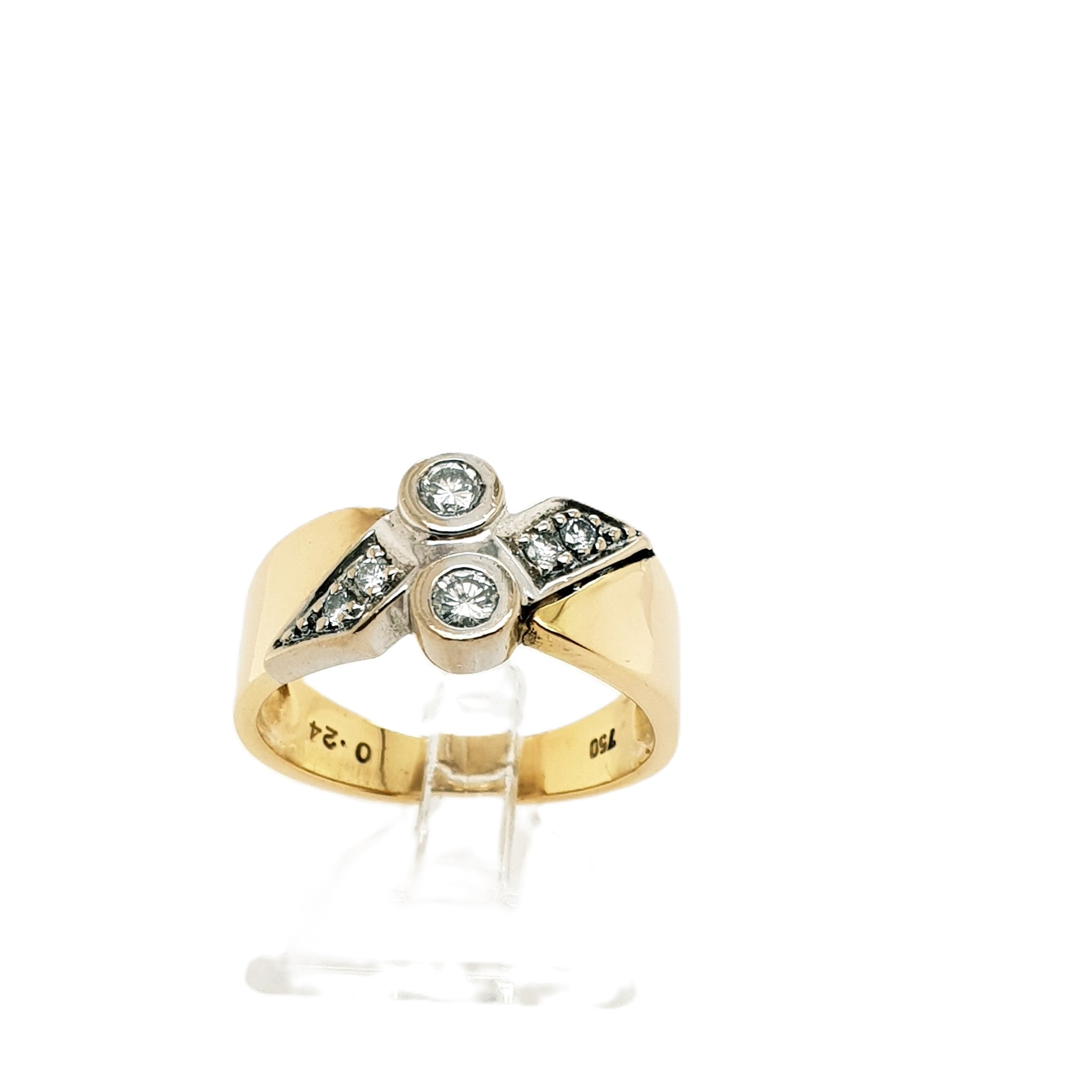 Brillant Gelbgold Ring 750 18kt Gr.53