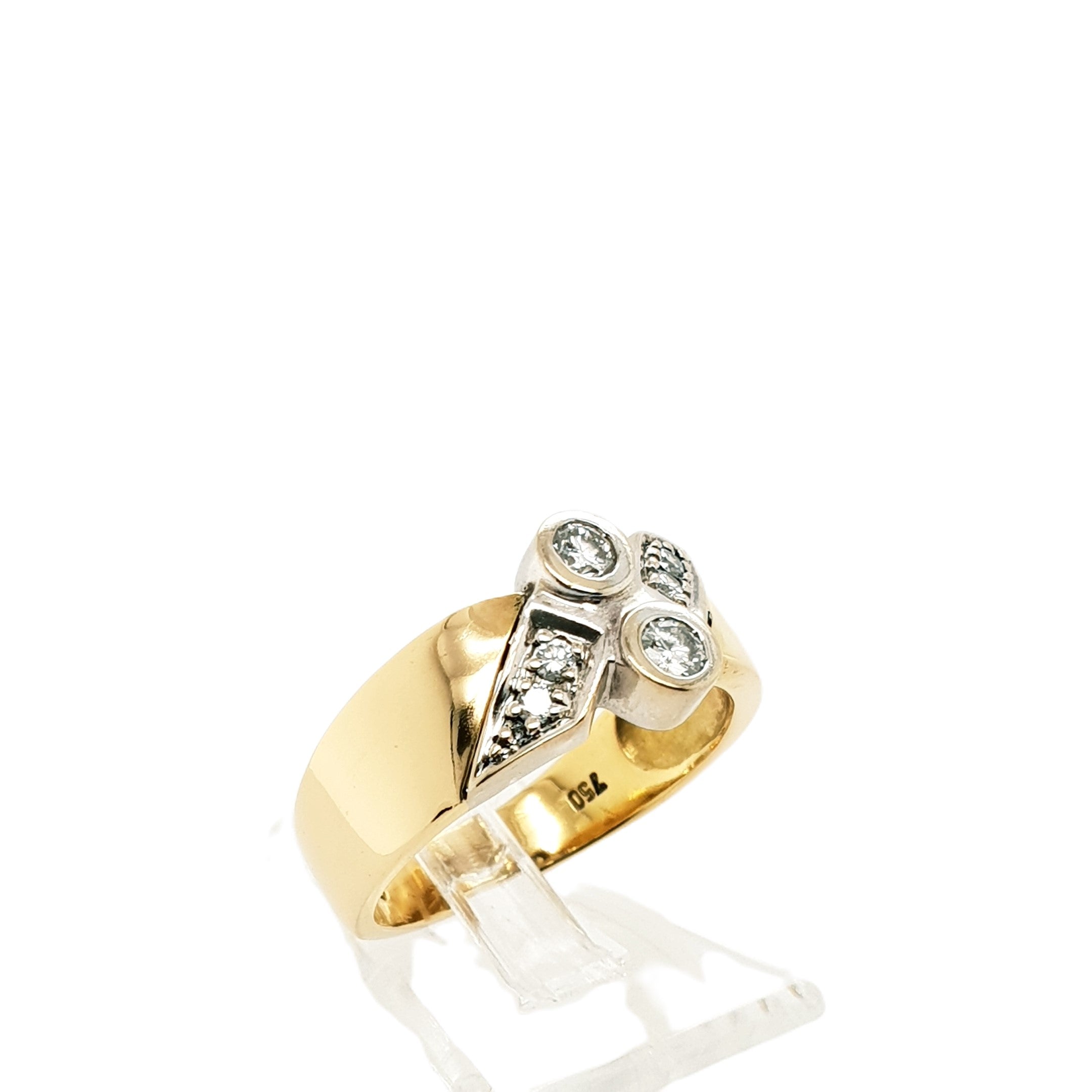 Brillant Gelbgold Ring 750 18kt Gr.53