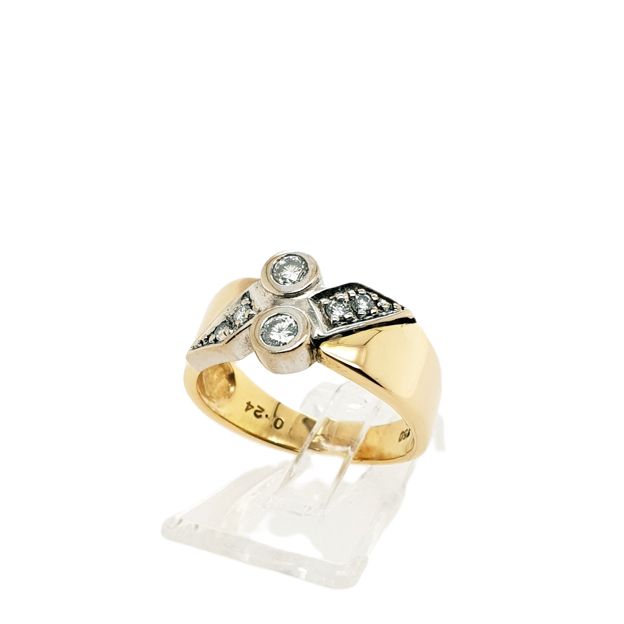 Brillant Gelbgold Ring 750 18kt Gr.53