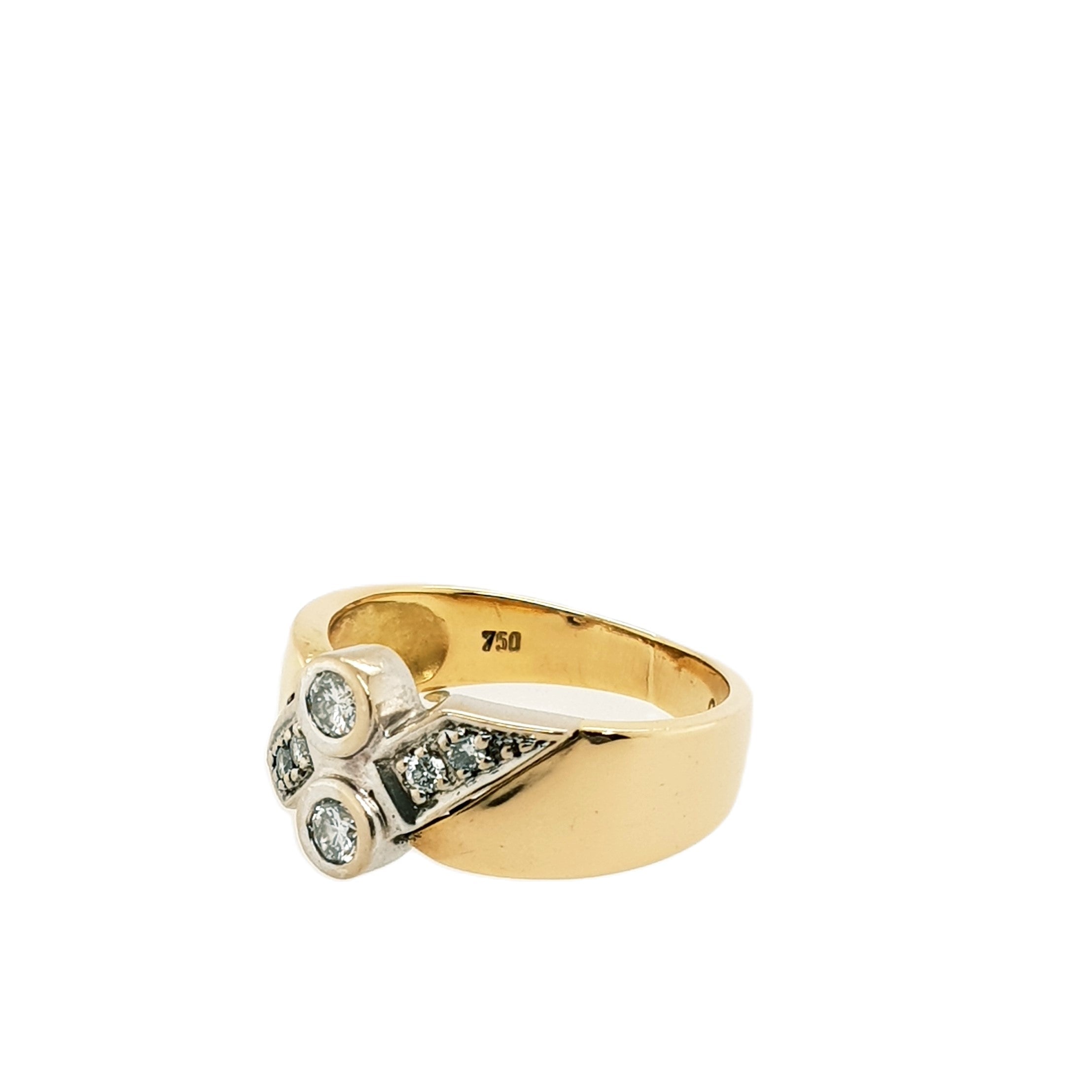 Brillant Gelbgold Ring 750 18kt Gr.53