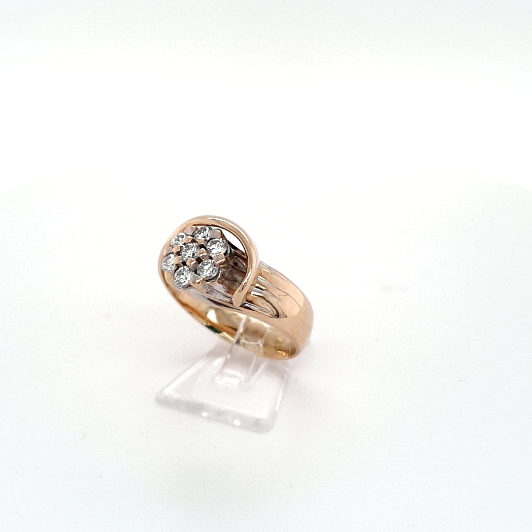Damen Ring Gelbgold Weißgold 585 14 kt Brillanten *58/59 Schmuck