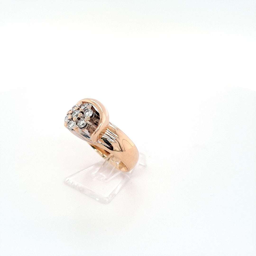 Damen Ring Gelbgold Weißgold 585 14 kt Brillanten *58/59 Schmuck