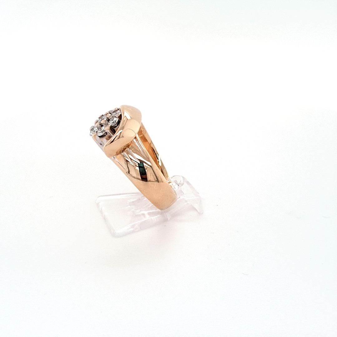 Damen Ring Gelbgold Weißgold 585 14 kt Brillanten *58/59 Schmuck