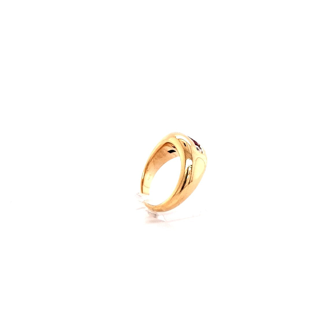 Bandring 750 18 kt. Gelbgold Brillanten Rubin 53 Schmuck 177038