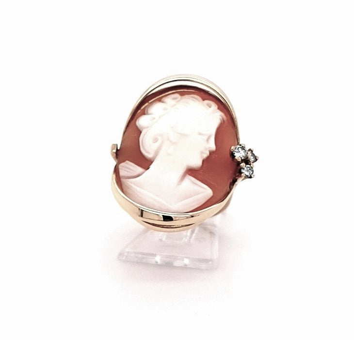 Damen Ring Gelb Gold 750 18 kt Brillant Gemme