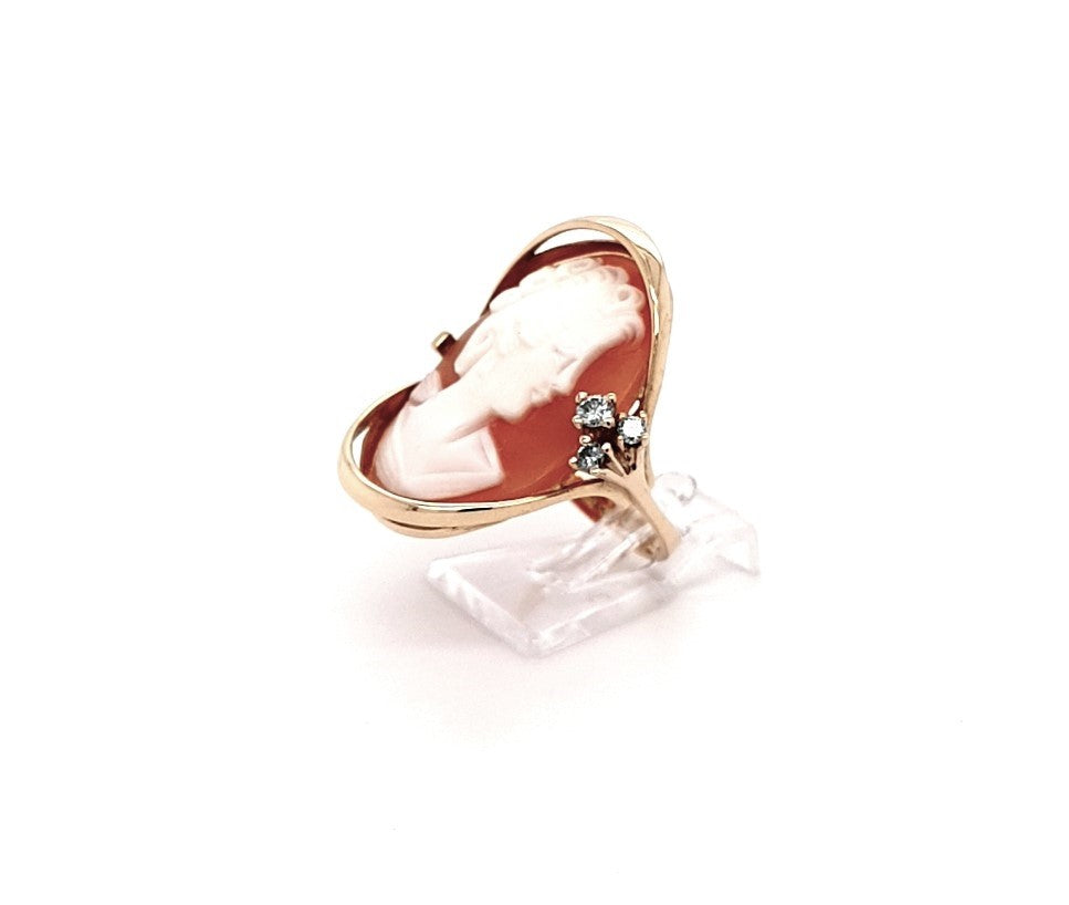 Damen Ring Gelb Gold 750 18 kt Brillant Gemme