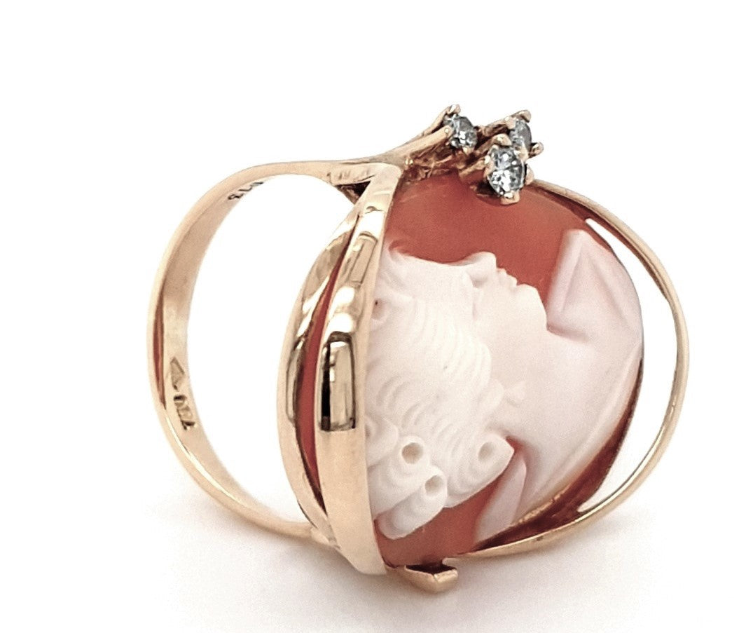 Damen Ring Gelb Gold 750 18 kt Brillant Gemme