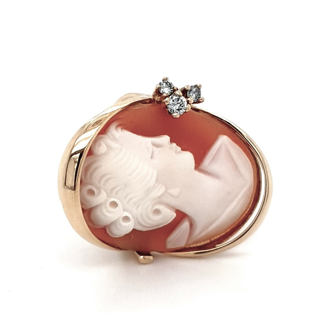 Damen Ring Gelb Gold 750 18 kt Brillant Gemme