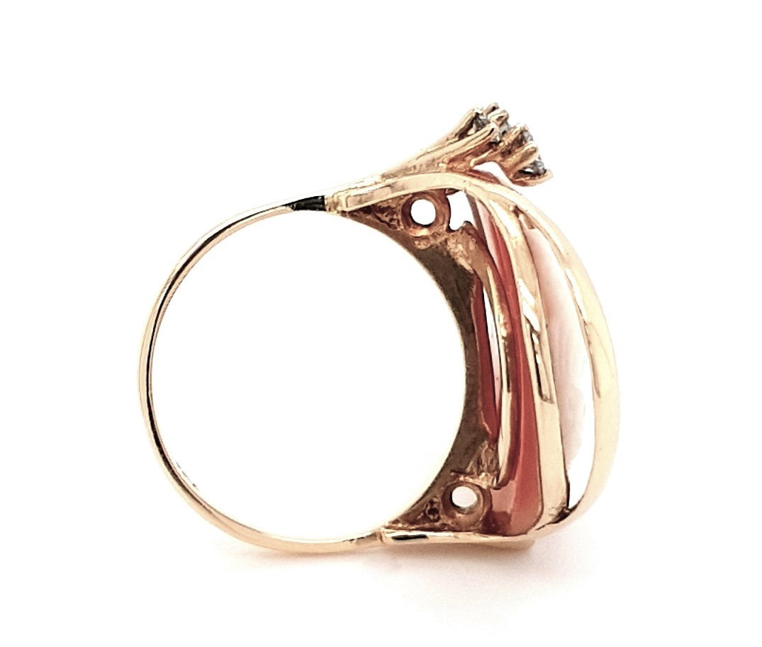 Damen Ring Gelb Gold 750 18 kt Brillant Gemme