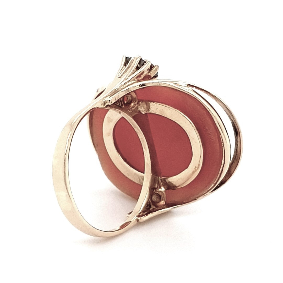 Damen Ring Gelb Gold 750 18 kt Brillant Gemme