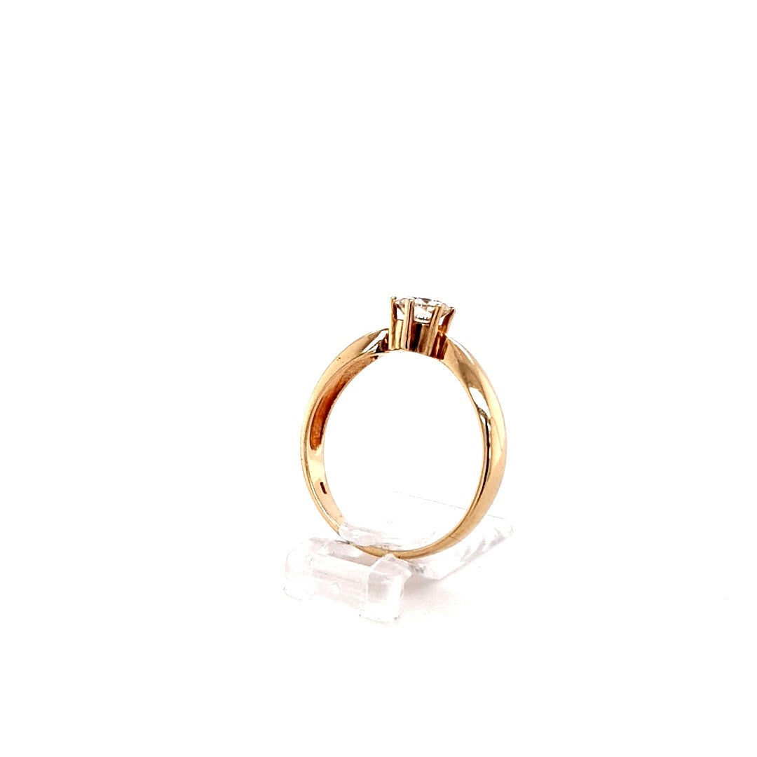 Damen Ring Gelbgold 585 14 kt Brillant ca. 0,50 ct Schmuck Geschenk180836