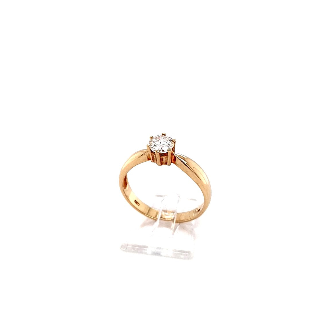 Damen Ring Gelbgold 585 14 kt Brillant ca. 0,50 ct Schmuck Geschenk180836