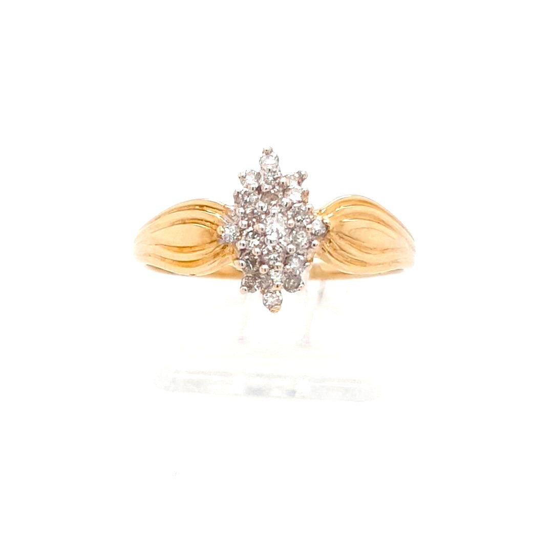 Ring Damen Gelbgold 585 14 kt. Brillanten Schmuck