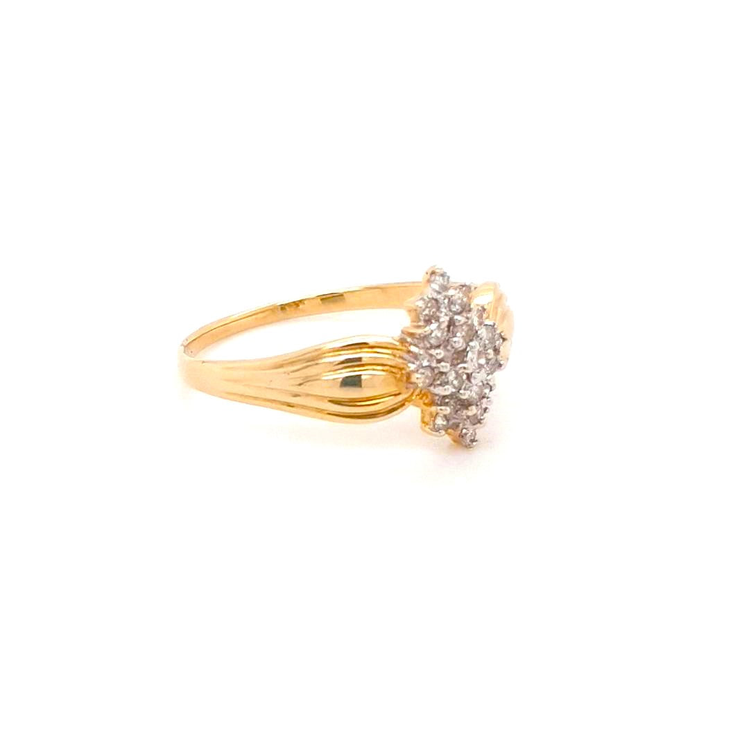 Ring Damen Gelbgold 585 14 kt. Brillanten Schmuck