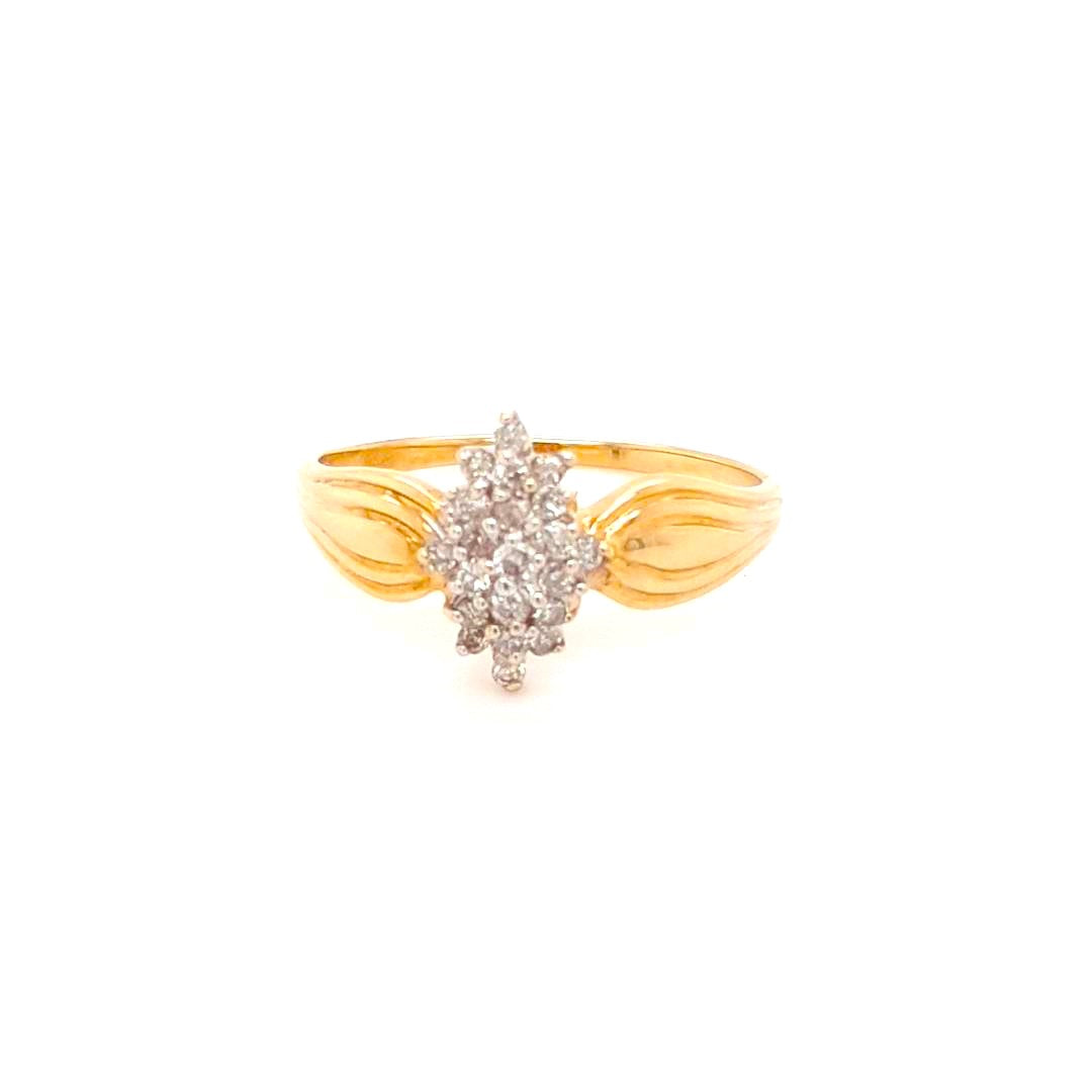 Ring Damen Gelbgold 585 14 kt. Brillanten Schmuck