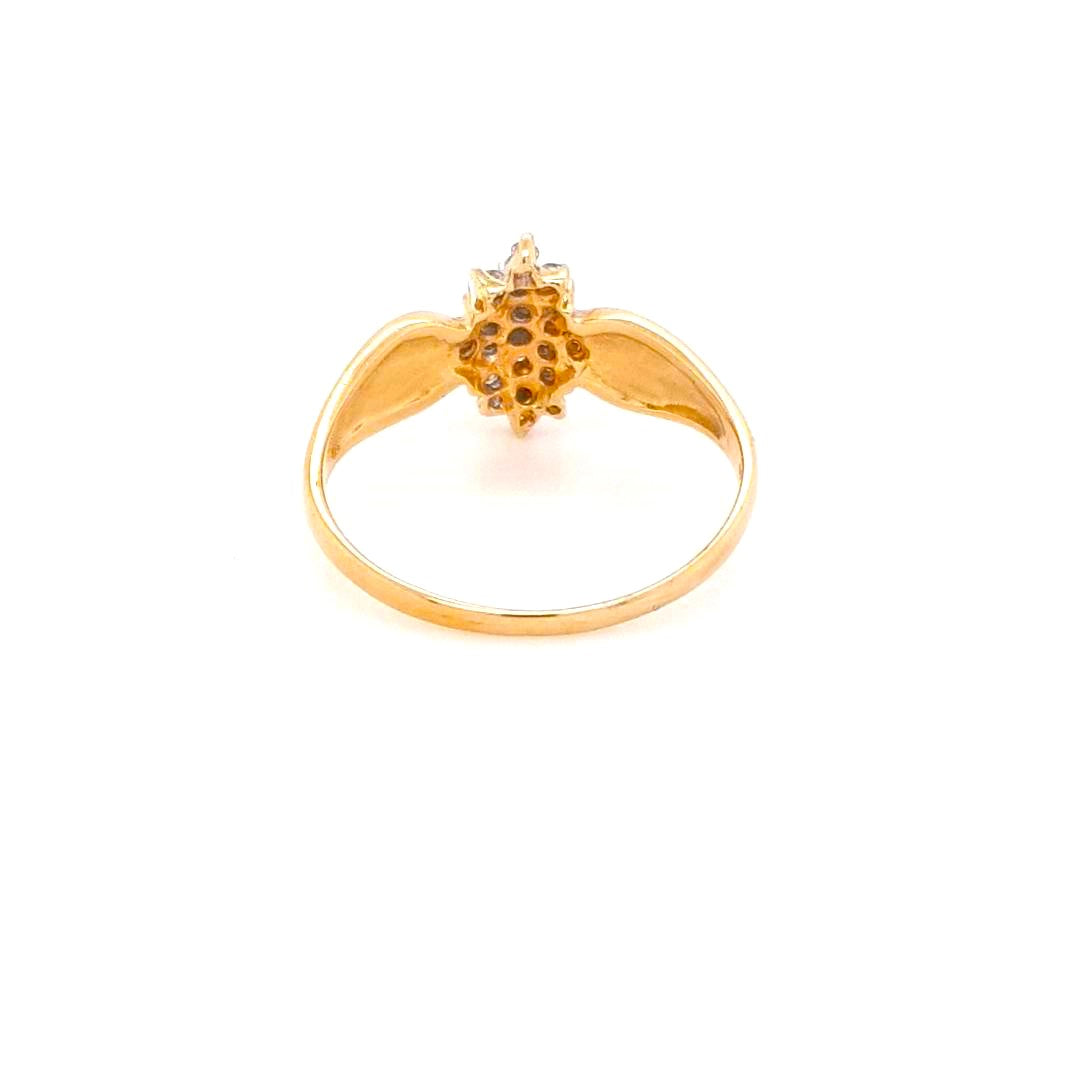Ring Damen Gelbgold 585 14 kt. Brillanten Schmuck