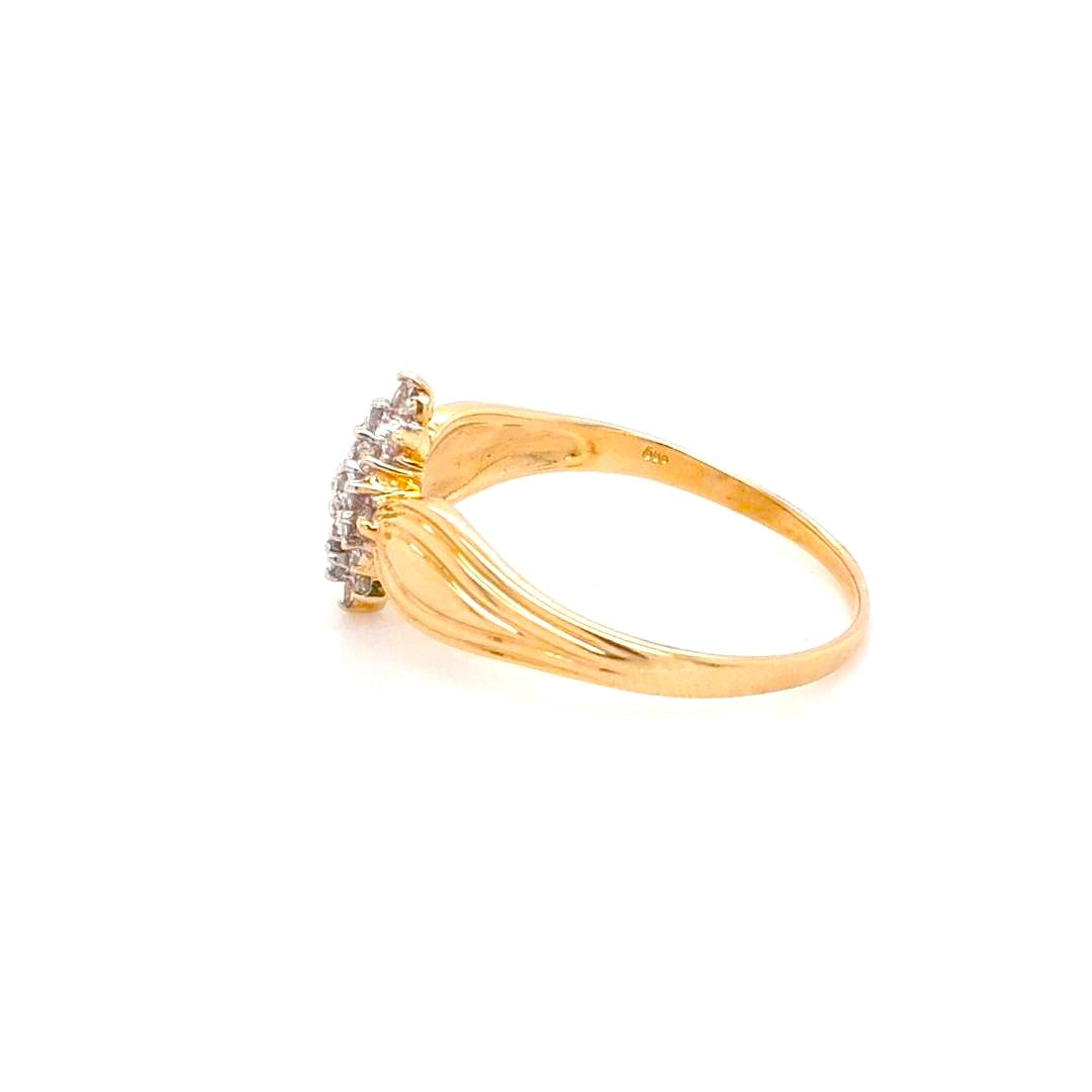 Ring Damen Gelbgold 585 14 kt. Brillanten Schmuck