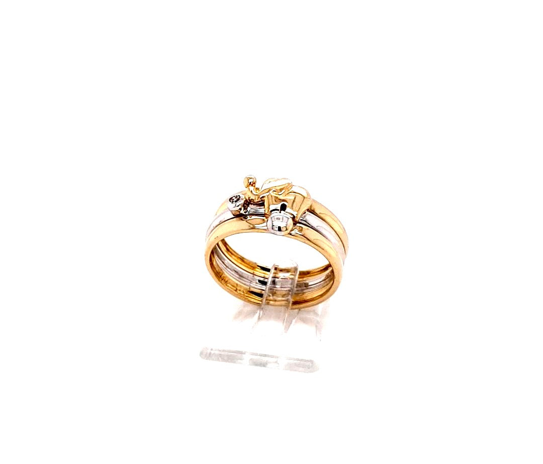 Ring Gold 585 14 kt Brillant Elefant Damen