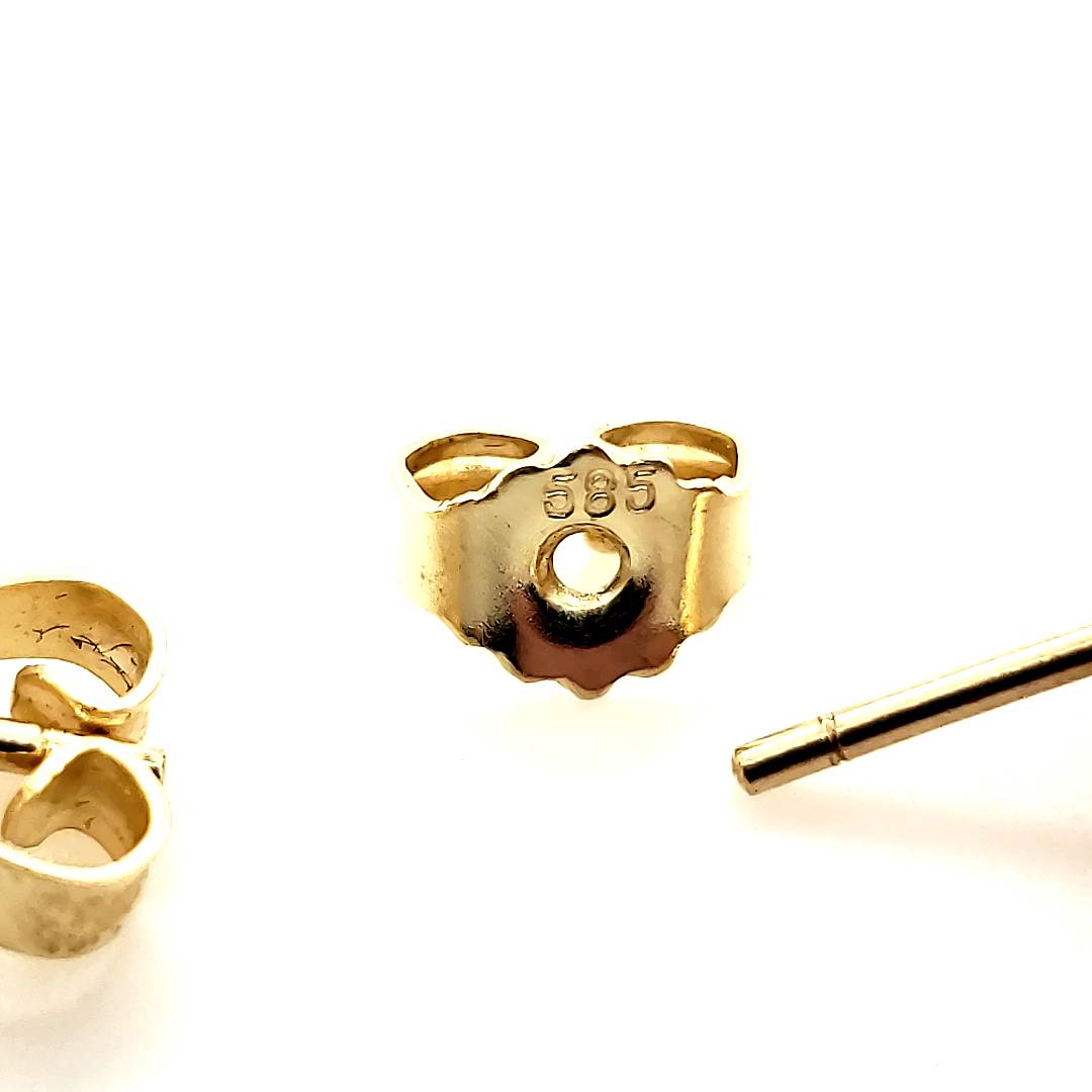 Damen Ohrstecker Gelbgold Matt 585 14kt
