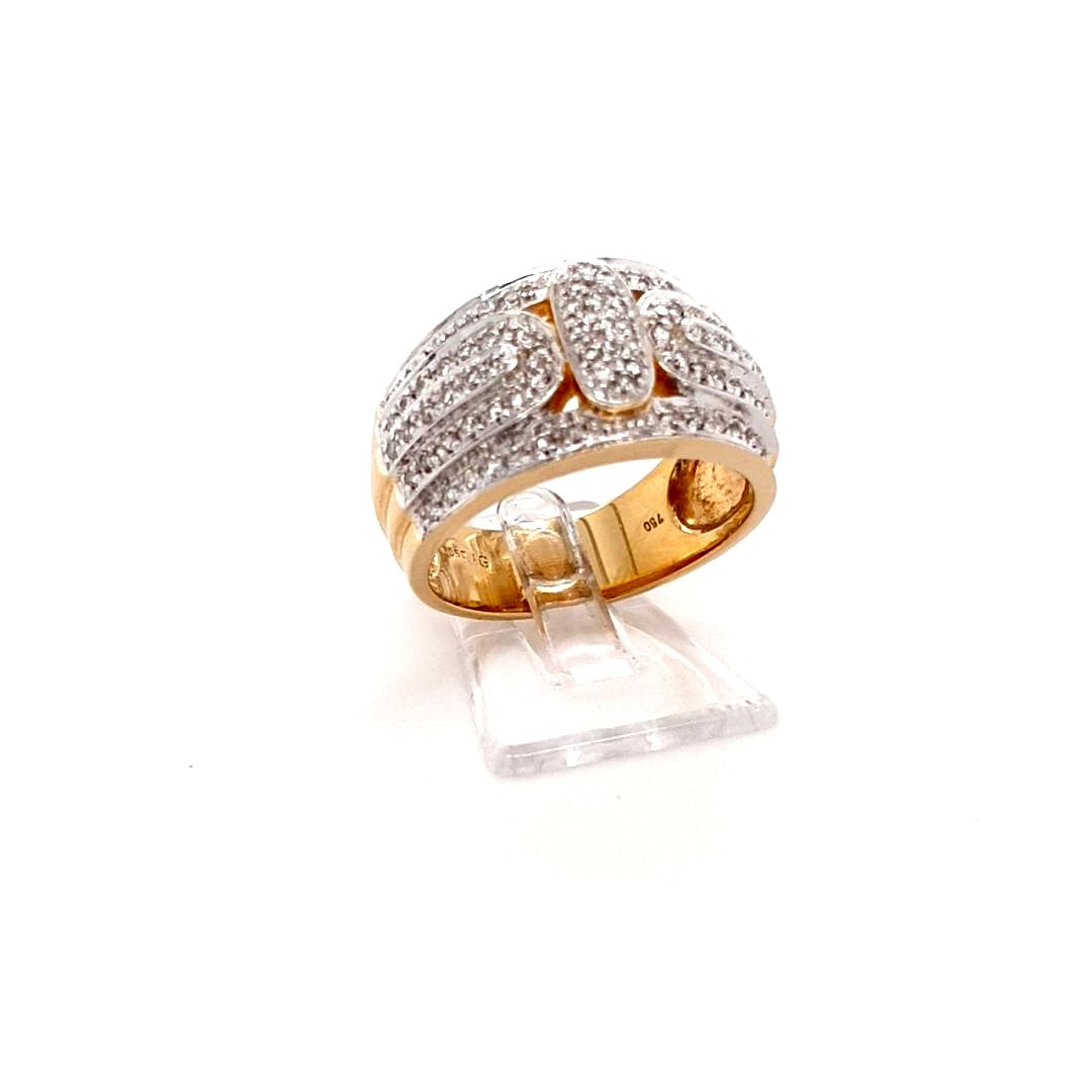 Damen Ring Gelbgold Weißgold Brillant 750 18 kt. Geschenk Schmuck