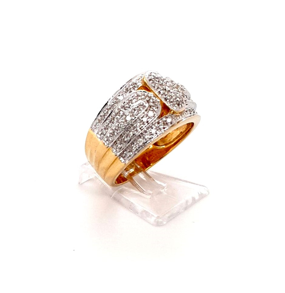 Damen Ring Gelbgold Weißgold Brillant 750 18 kt. Geschenk Schmuck