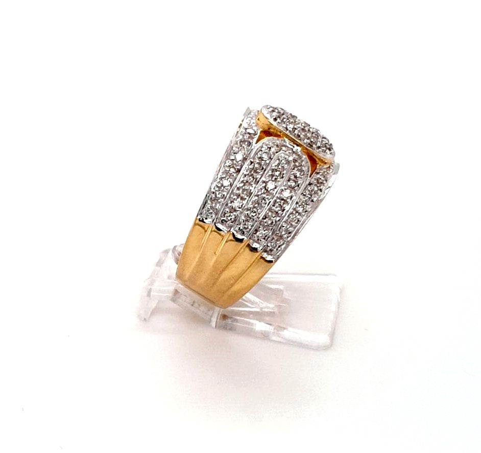 Damen Ring Gelbgold Weißgold Brillant 750 18 kt. Geschenk Schmuck