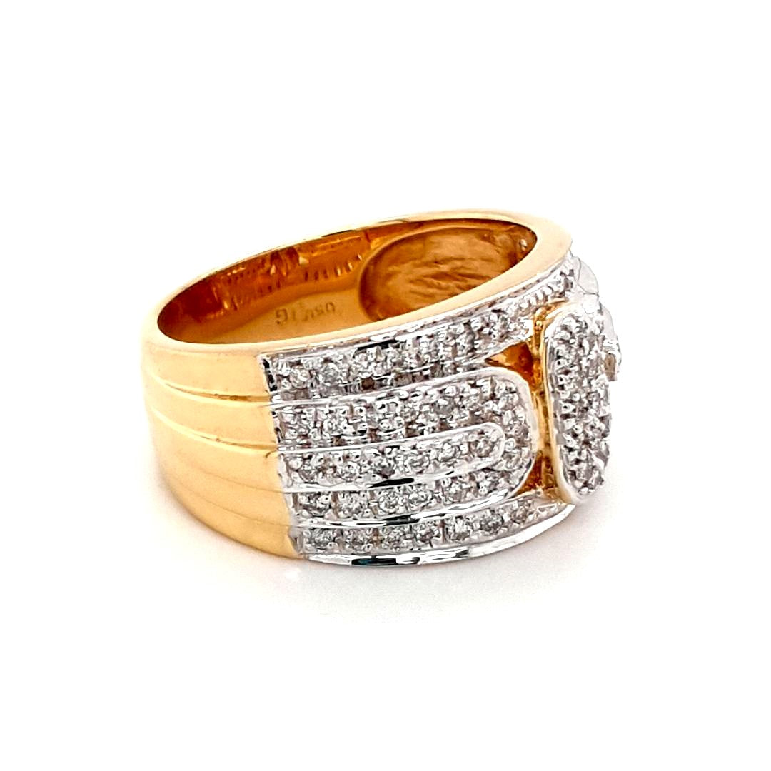 Damen Ring Gelbgold Weißgold Brillant 750 18 kt. Geschenk Schmuck