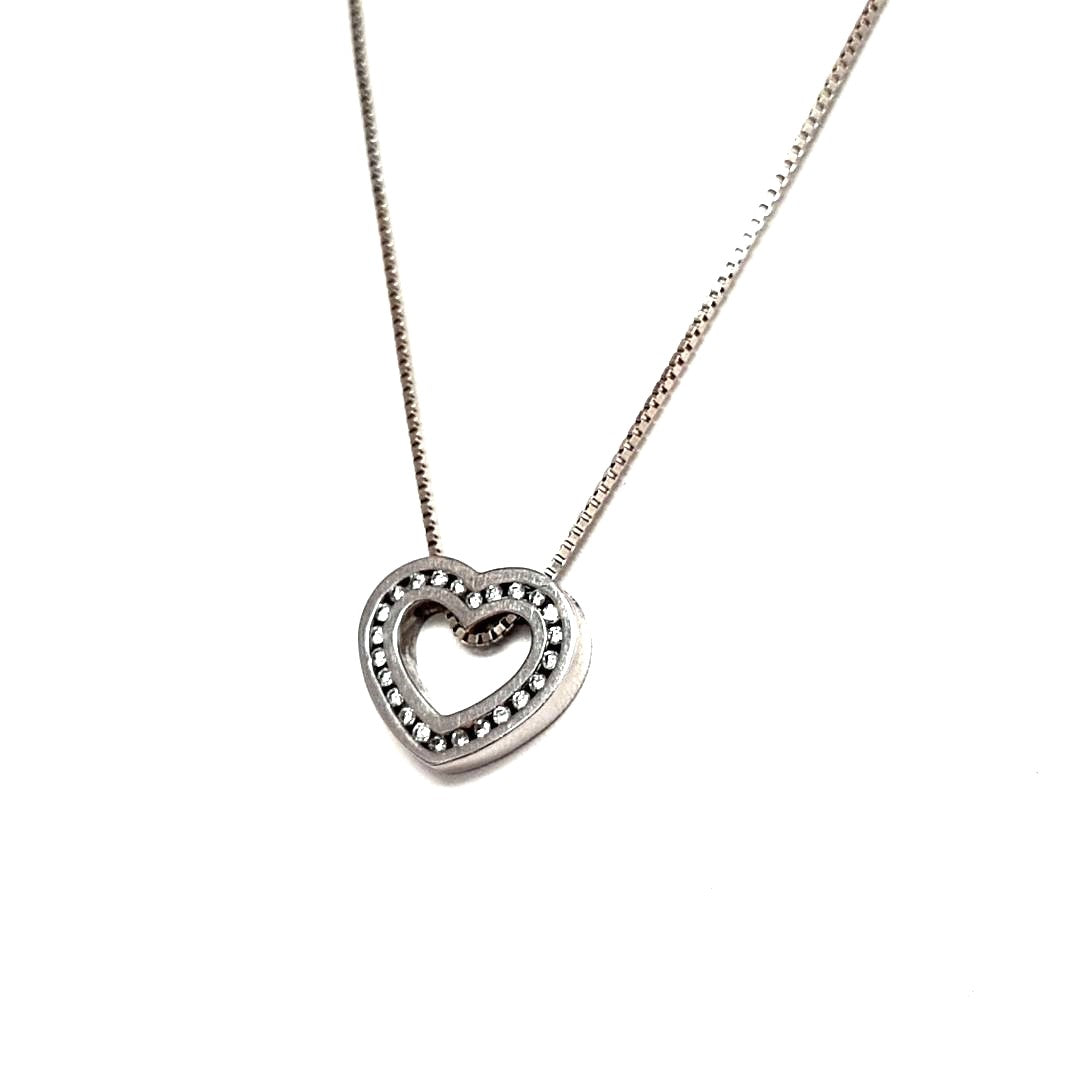 Kette Anhänger Weiß Gold 585 14 kt Brillanten Damen Schmuck