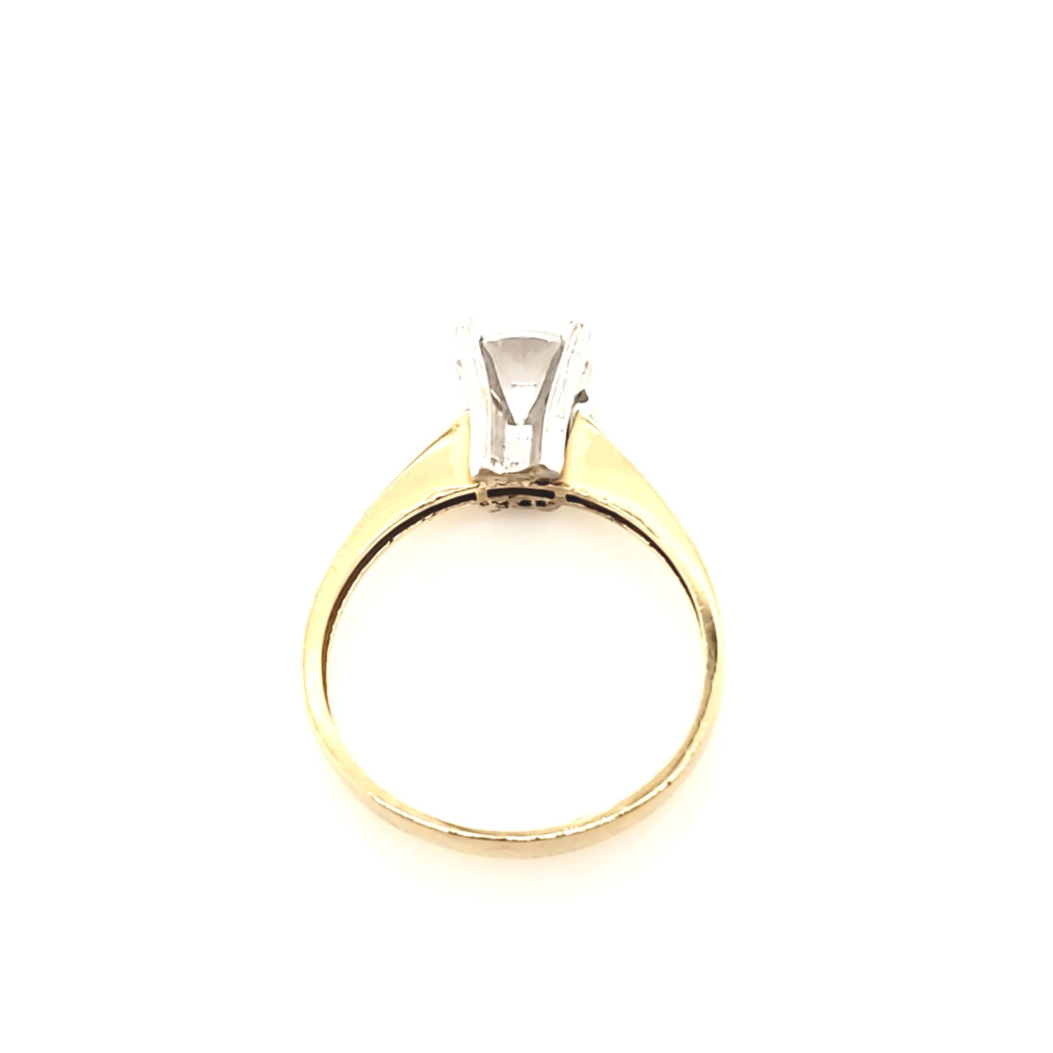 Ring Solitär Gelb Gold 585 Verlobung Größe 55