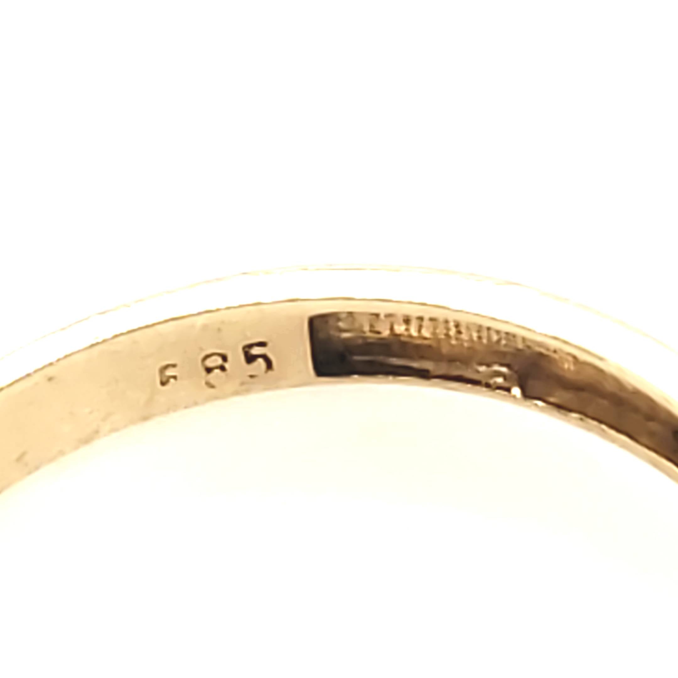 Ring Solitär Gelb Gold 585 Verlobung Größe 55