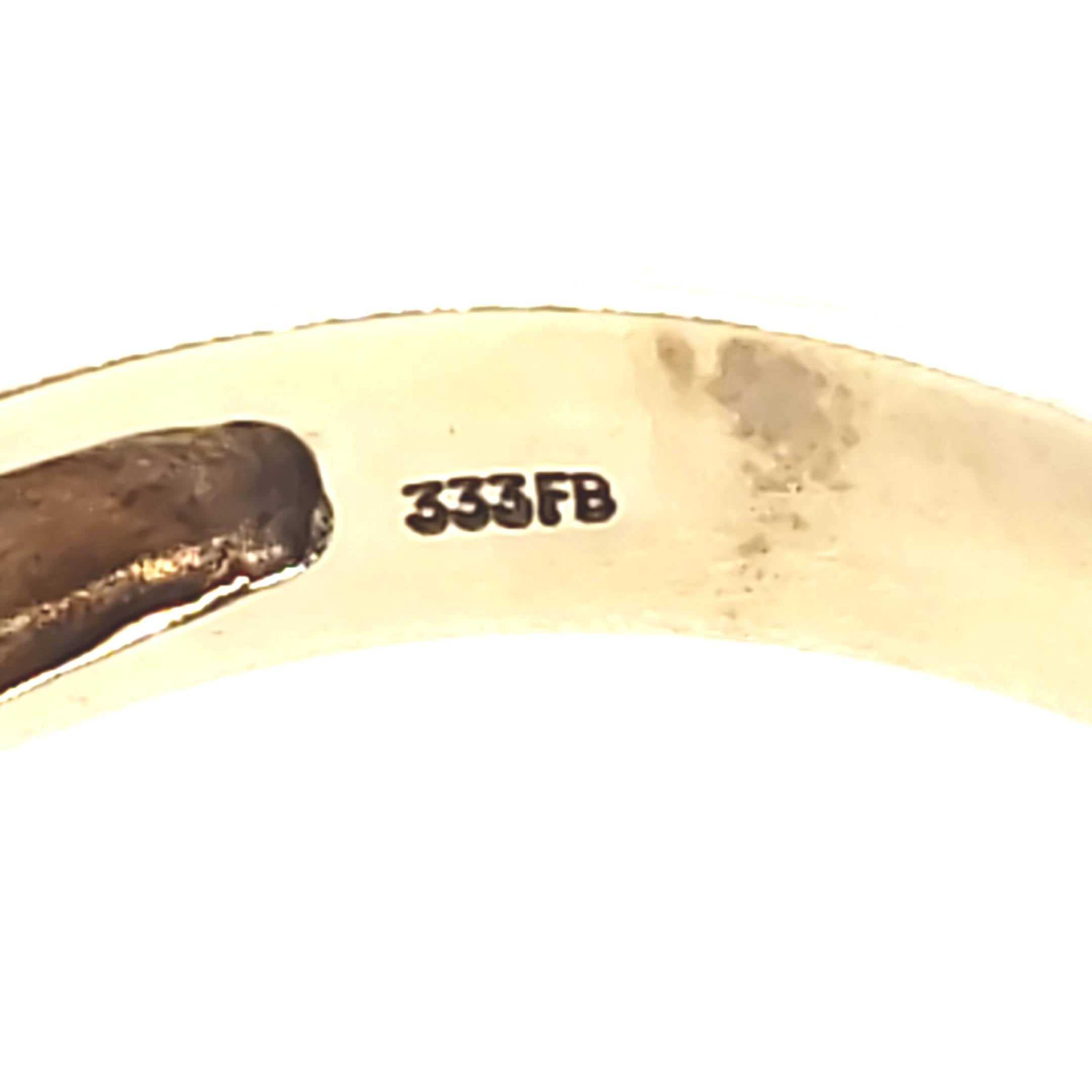 Ring Gelb Gold 333 8kt Größe 53 Blauer Farbstein