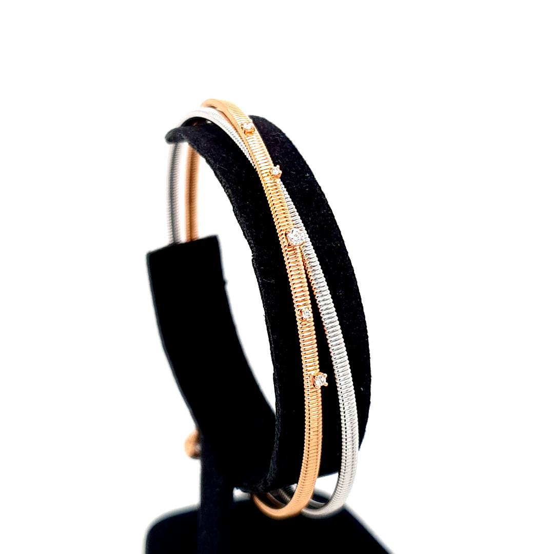 Capolavoro Armspange Gelb Weiß Gold 750 18 kt. Brillanten Damen