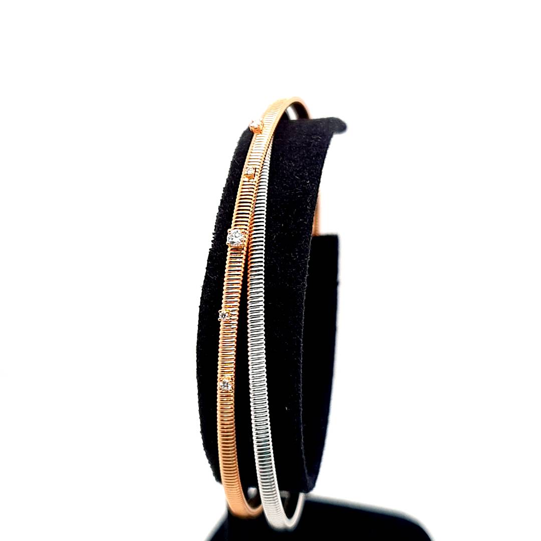 Capolavoro Armspange Gelb Weiß Gold 750 18 kt. Brillanten Damen