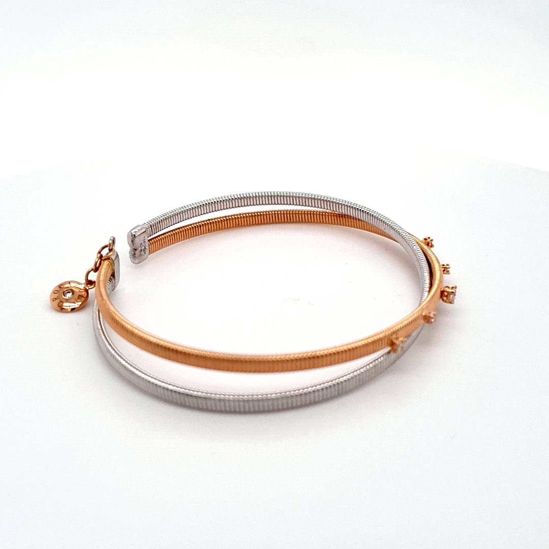 Capolavoro Armspange Gelb Weiß Gold 750 18 kt. Brillanten Damen