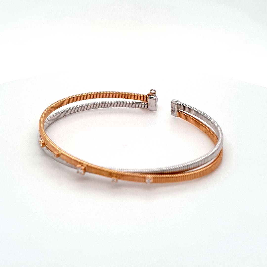 Capolavoro Armspange Gelb Weiß Gold 750 18 kt. Brillanten Damen