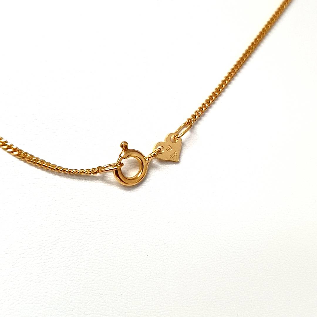 Kette mit Kreuzanhänger Gelbgold 585 Unisex 45 cm