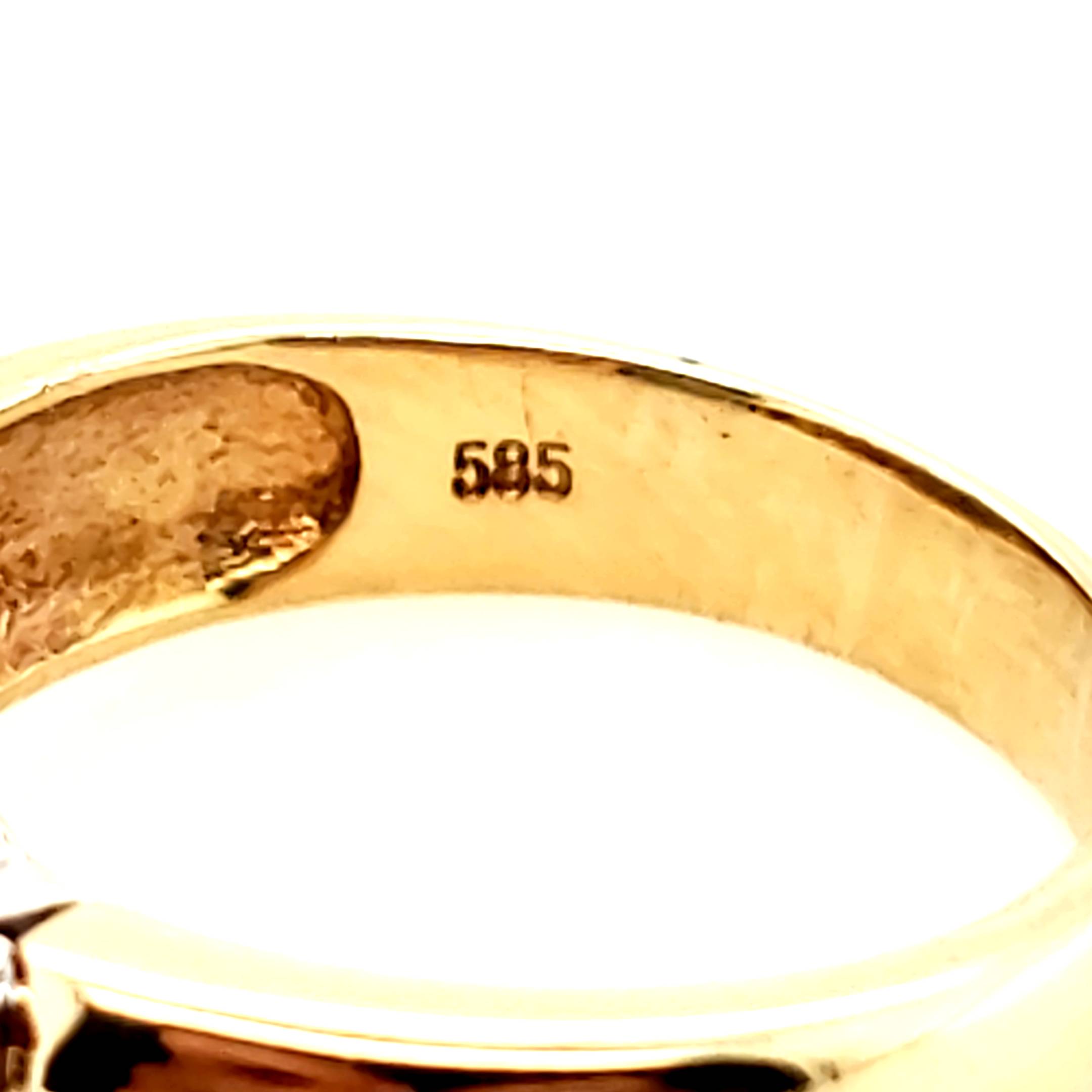 Ring Gelb Weiß Gold 585 14kt Gr.53 7 Brillanten ca.0,63ct