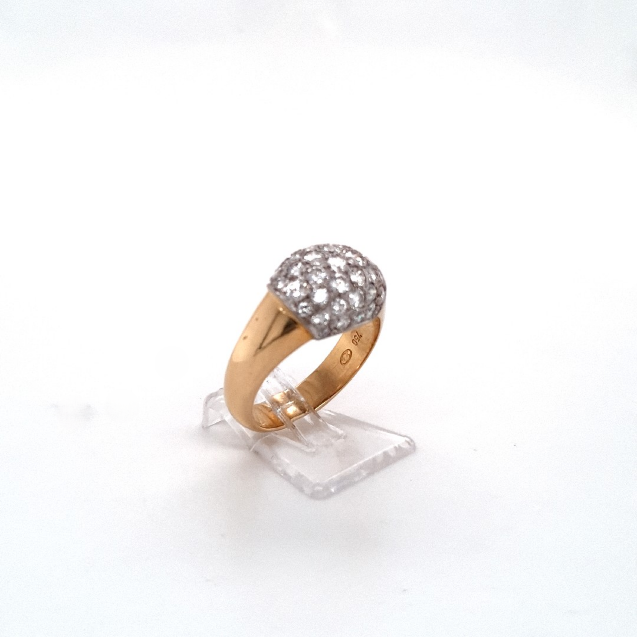 Ring Gelbgold Weißgold 750 18 kt. Brillanten Damen Schmuck Geschenk