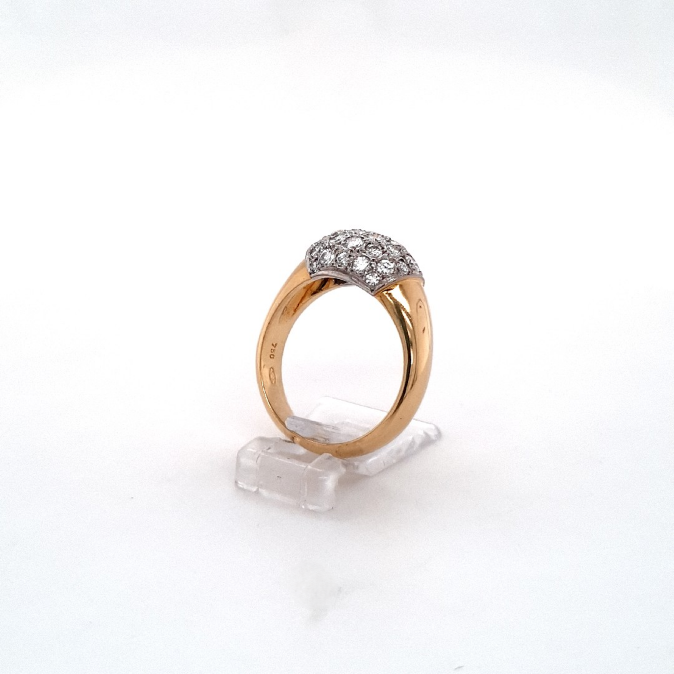Ring Gelbgold Weißgold 750 18 kt. Brillanten Damen Schmuck Geschenk