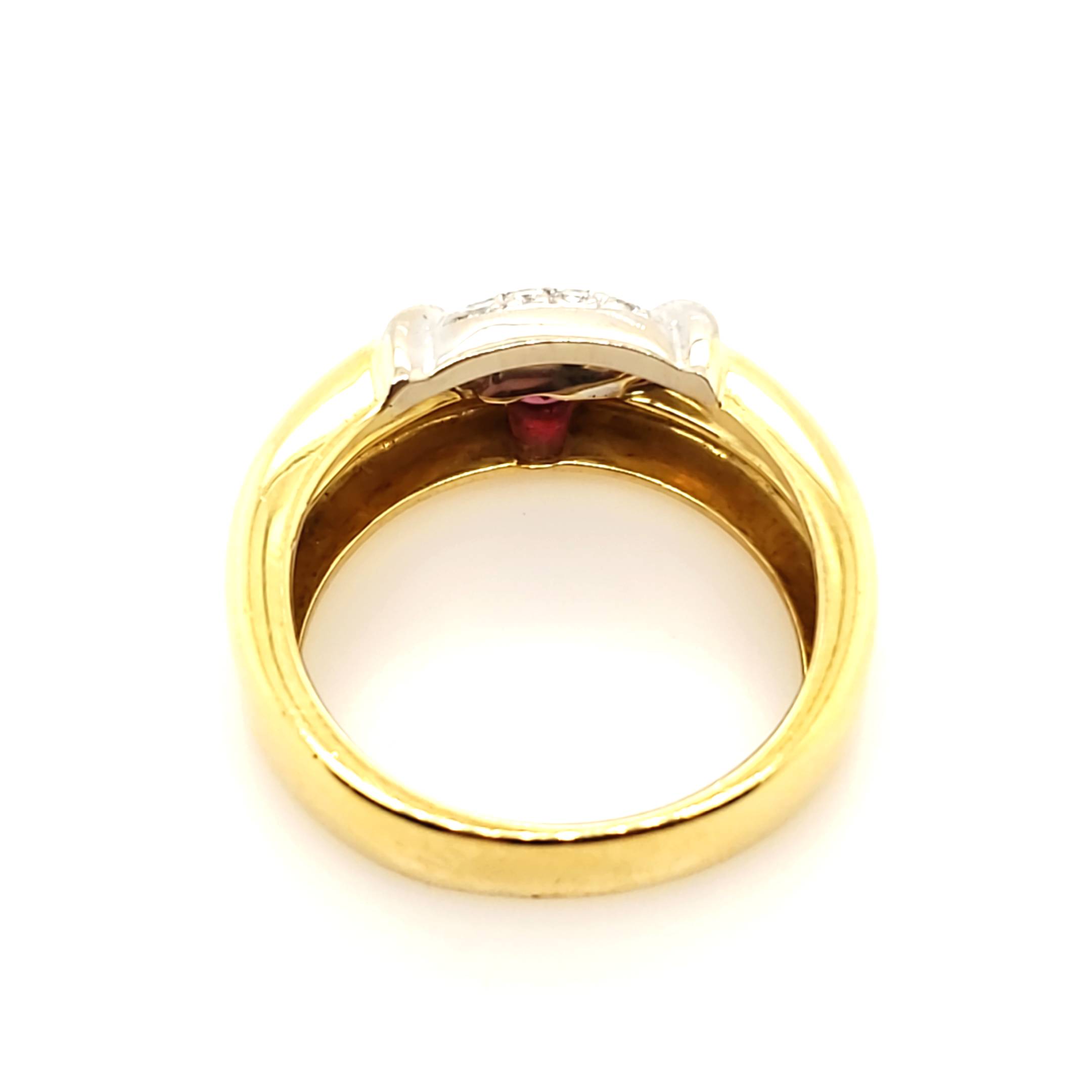 Damenring Gelbgold Weißgold 750 mit Brillanten Gr.55