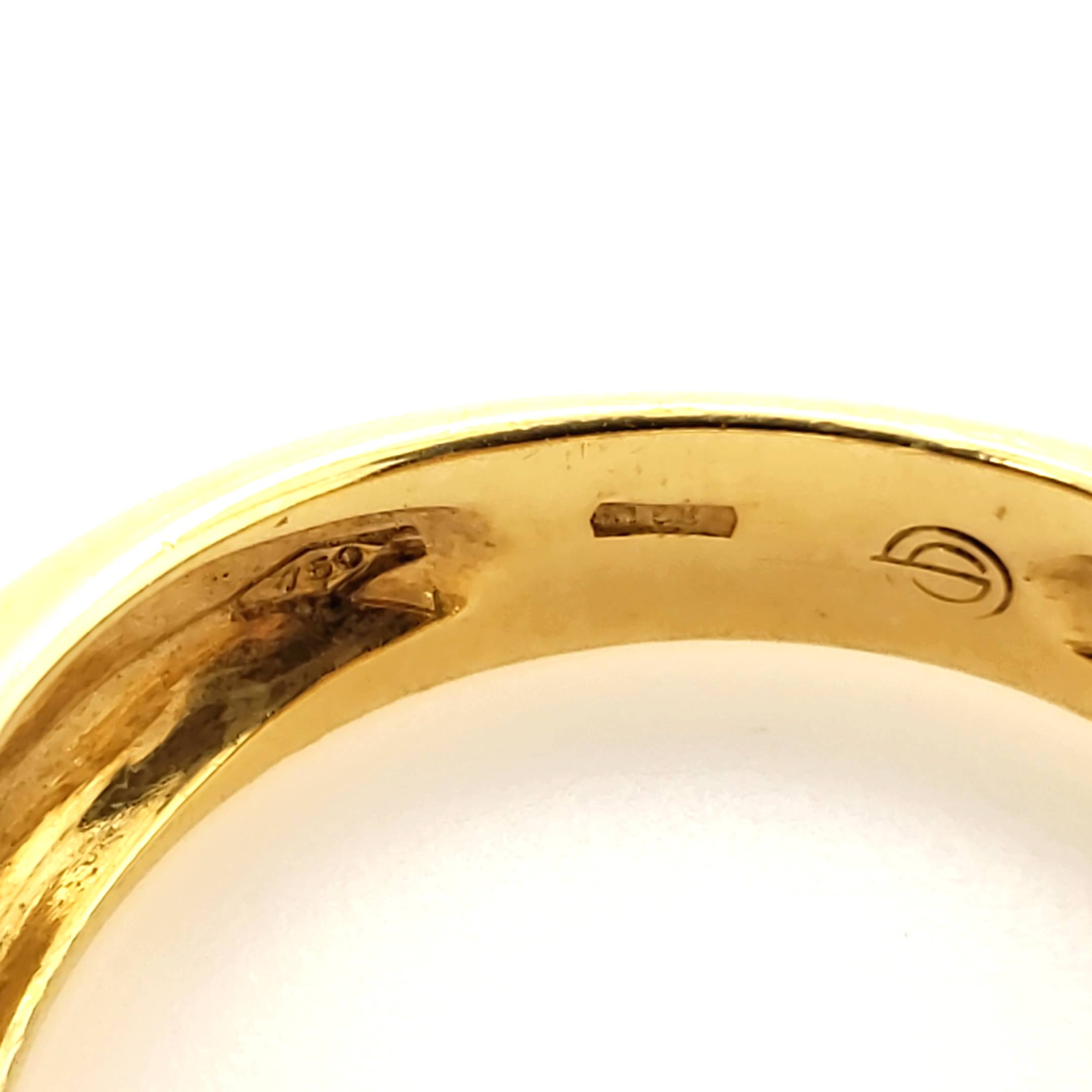 Damenring Gelbgold Weißgold 750 mit Brillanten Gr.55