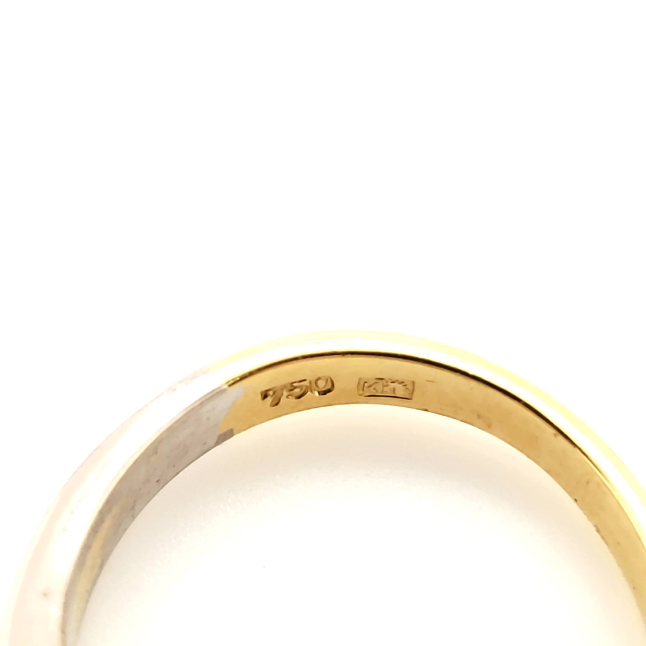 Damen Solitär Ring Gelb Weiß Gold 750 18kt 1 Brillant ca. 0,25ct