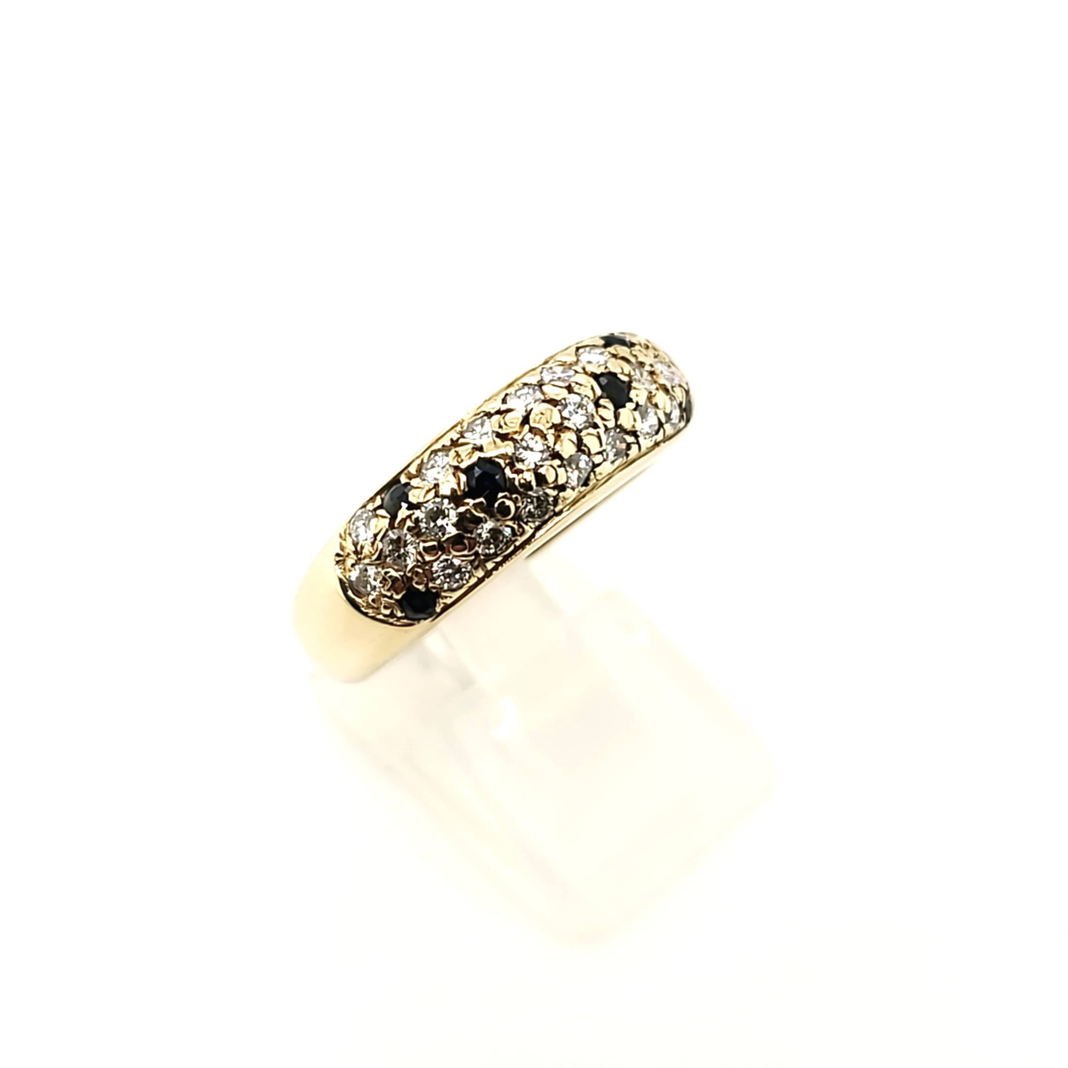 Damen Ring Gelbgold 585 22 Brillanten 6 Farbsteine